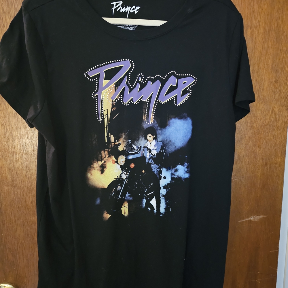Torrid Black Graphic Tee with Purple and Blue Accents